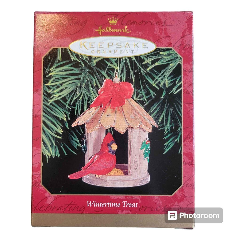 1999 Hallmark Wintertime Treat Cardinal Ornament
